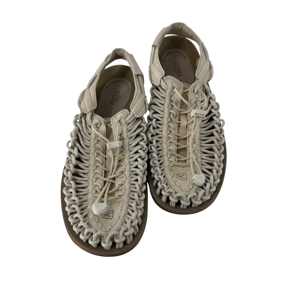 Keen Uneek Birch Beige Cord Sandals Mens 10.5 Womens 12 Hiking Shoes 1028326 - Picture 2 of 11